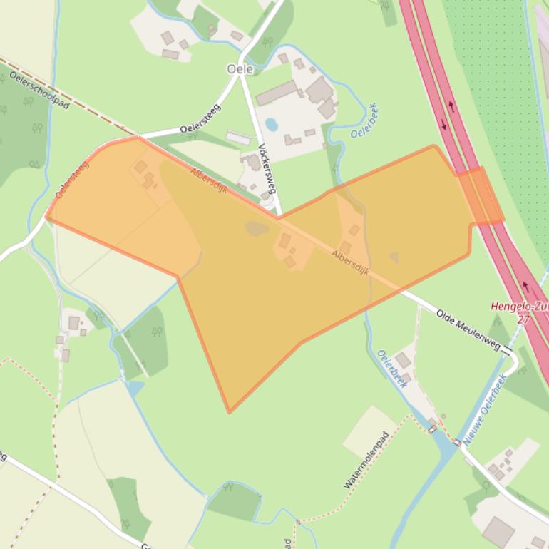 Kaart van postcodegebied 7554RJ.