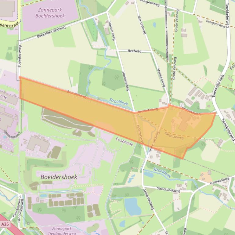 Kaart van postcodegebied 7554RW.