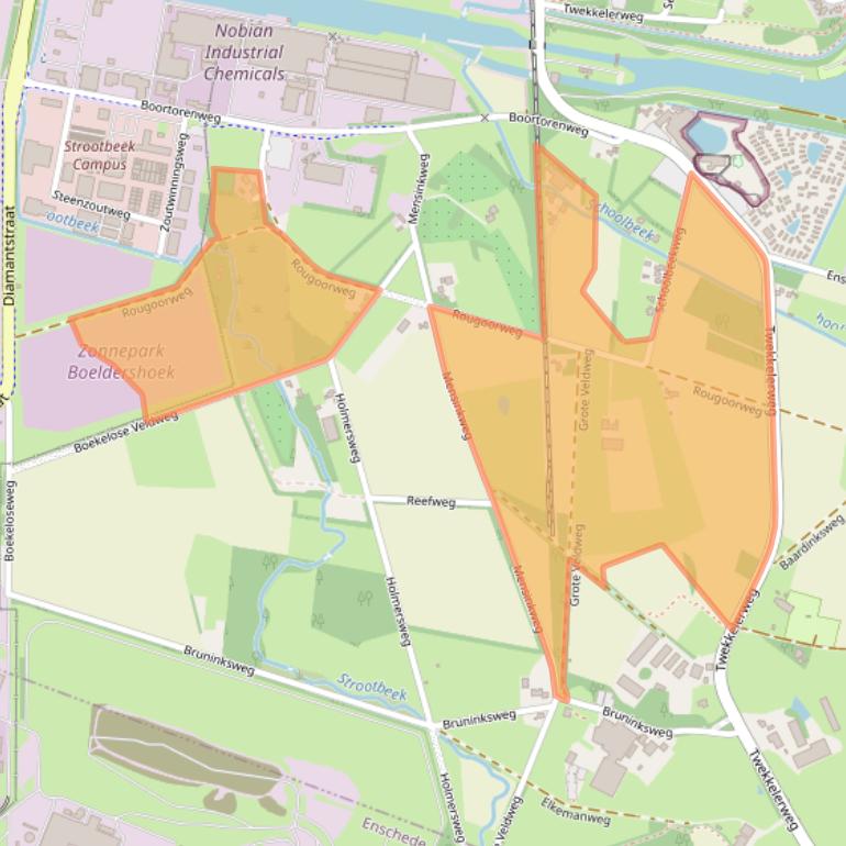 Kaart van postcodegebied 7554RZ.