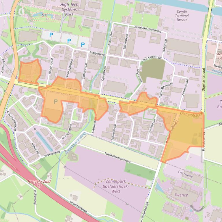 Kaart van postcodegebied 7554TA.
