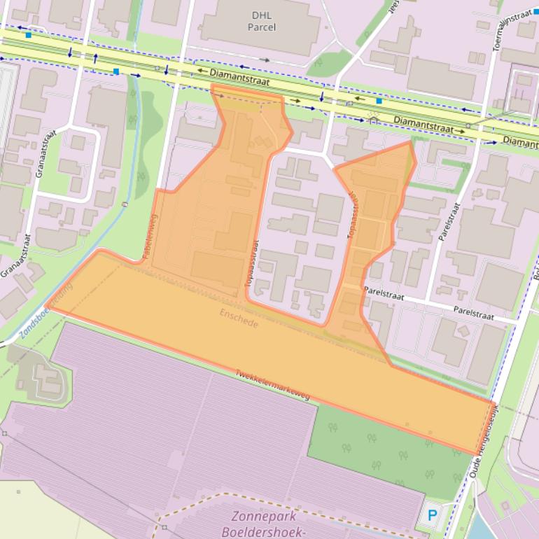 Kaart van postcodegebied 7554TH.