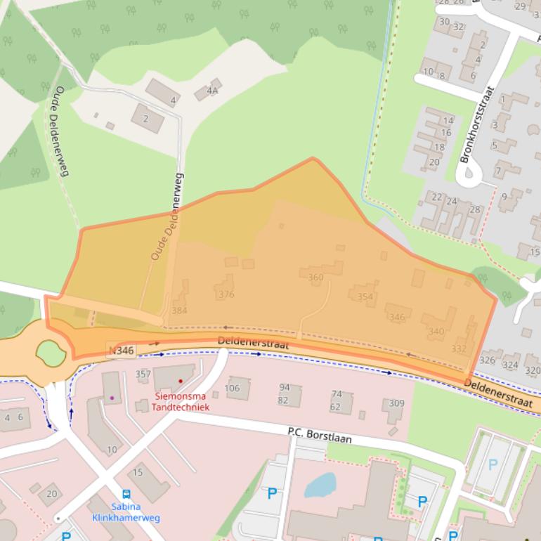 Kaart van postcodegebied 7555AR.