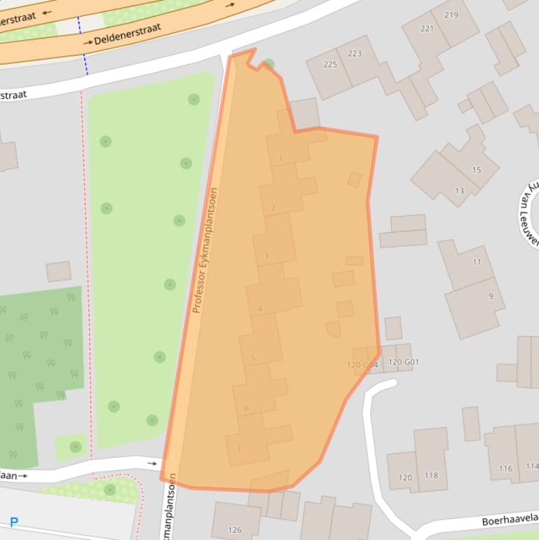 Kaart van postcodegebied 7555BA.