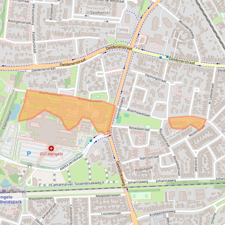 Kaart van postcodegebied 7555BB.