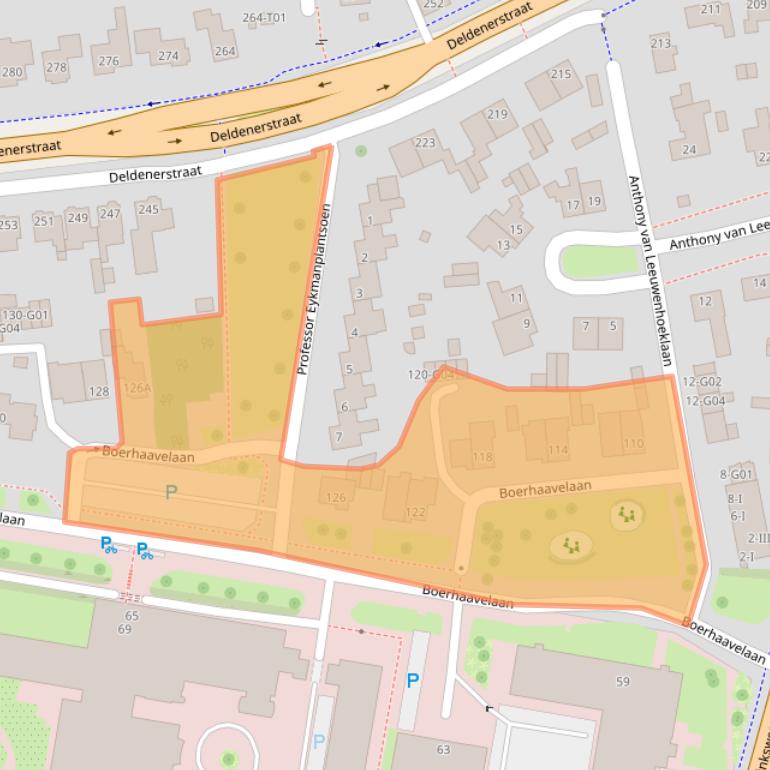 Kaart van postcodegebied 7555BE.