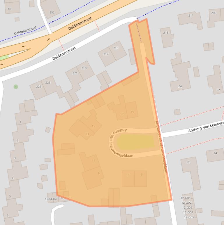 Kaart van postcodegebied 7555BH.