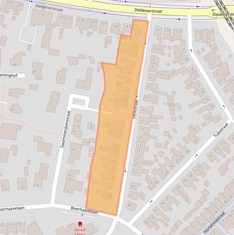 Kaart van postcodegebied 7555BW.