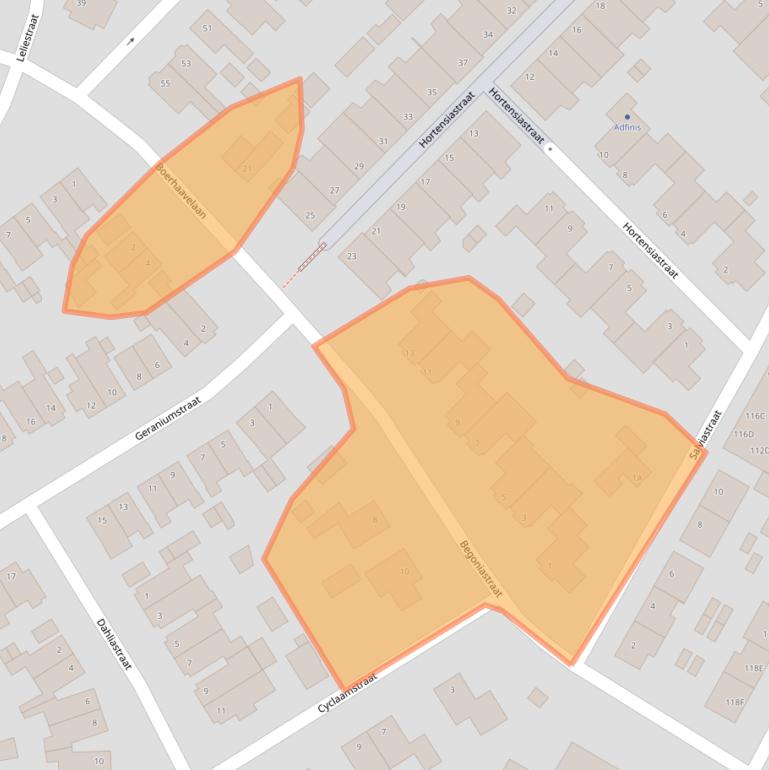 Kaart van postcodegebied 7555BX.