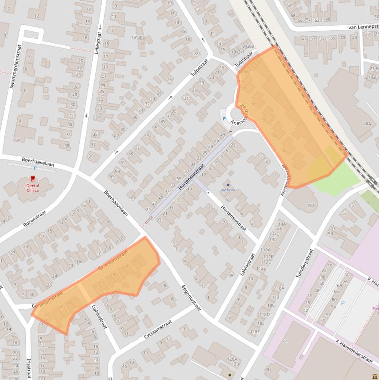 Kaart van postcodegebied 7555CA.