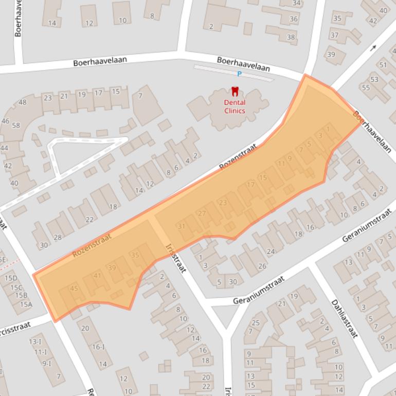 Kaart van postcodegebied 7555CG.