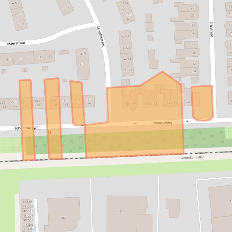 Kaart van postcodegebied 7555CN.