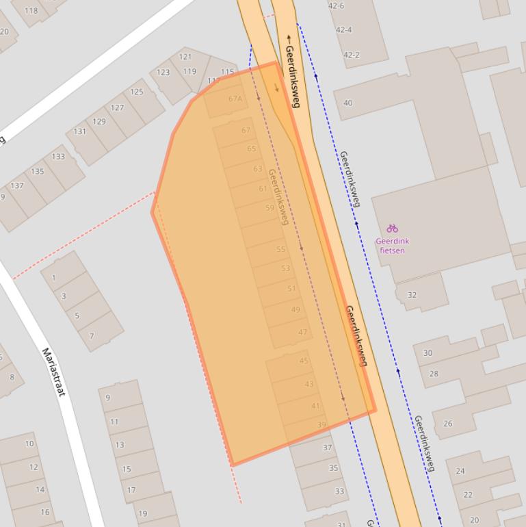 Kaart van postcodegebied 7555DH.