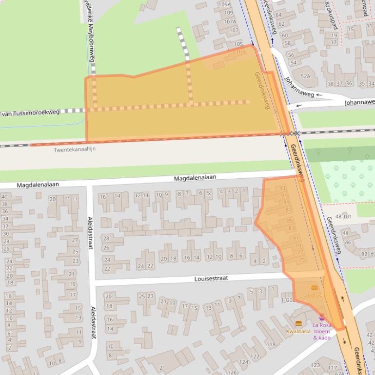 Kaart van postcodegebied 7555DJ.