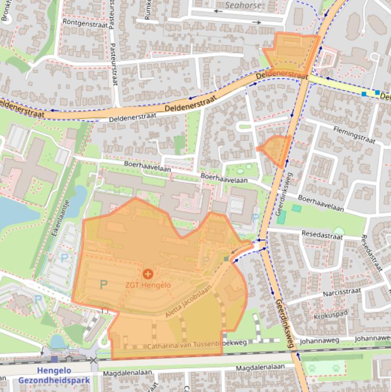 Kaart van postcodegebied 7555DL.