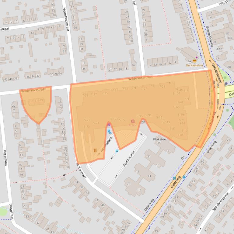 Kaart van postcodegebied 7555DS.