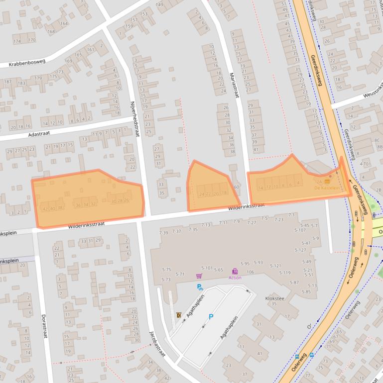 Kaart van postcodegebied 7555DT.