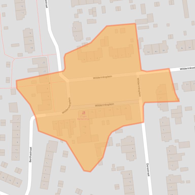 Kaart van postcodegebied 7555DV.