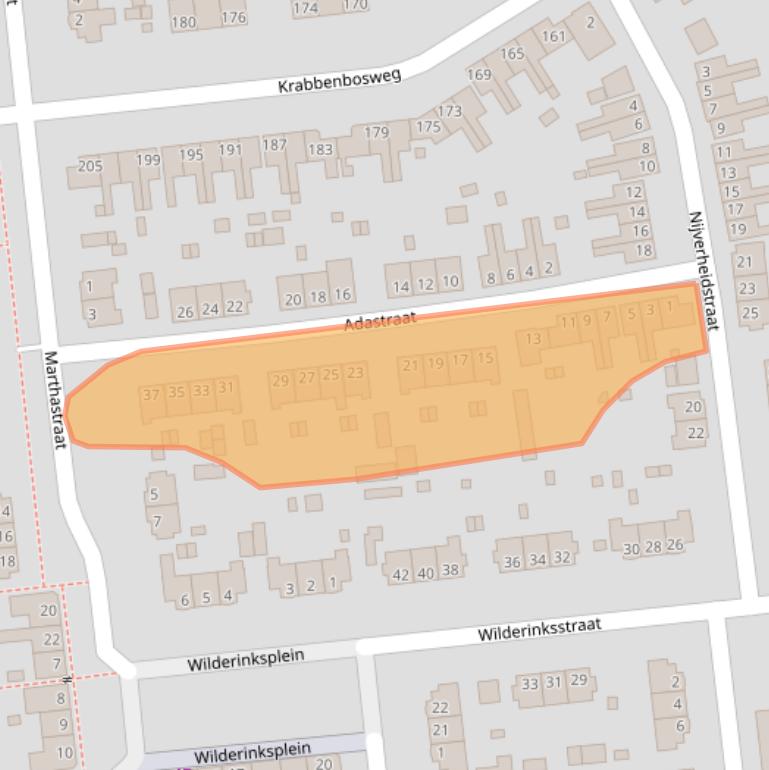 Kaart van postcodegebied 7555EA.