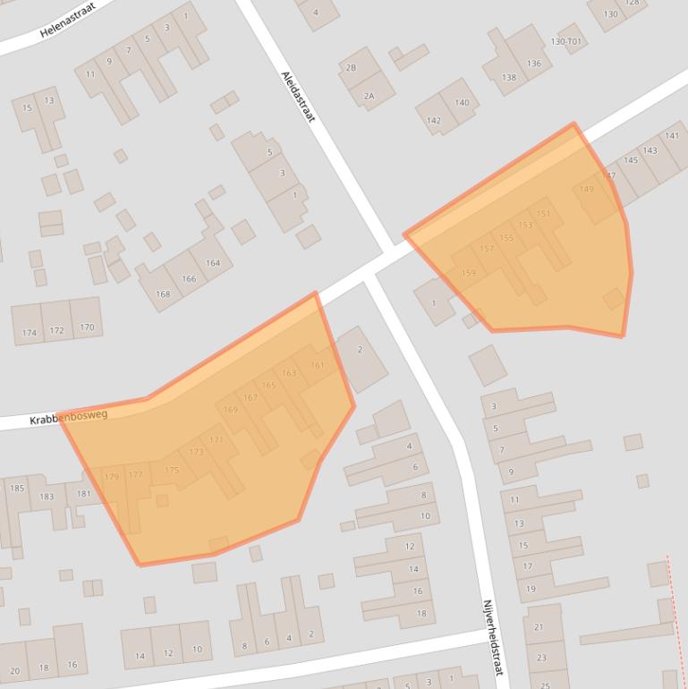 Kaart van postcodegebied 7555EE.
