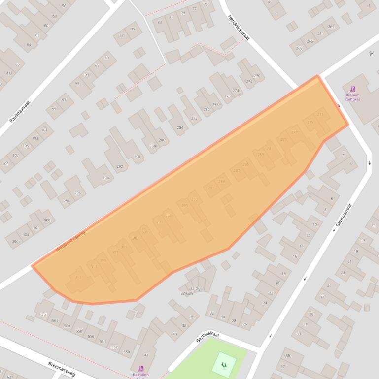 Kaart van postcodegebied 7555EK.