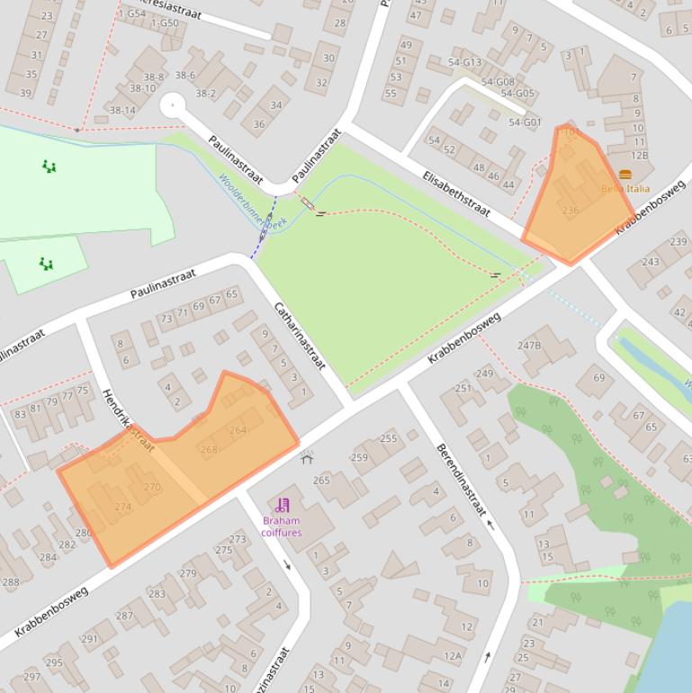 Kaart van postcodegebied 7555ES.