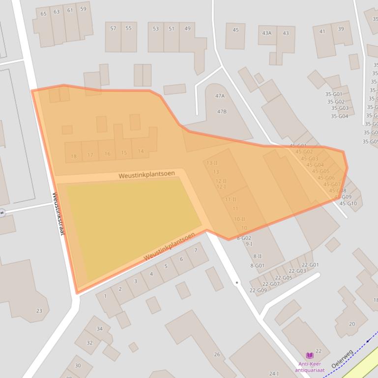 Kaart van postcodegebied 7555GG.