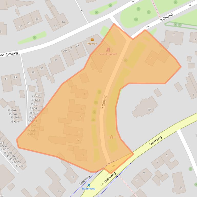 Kaart van postcodegebied 7555GH.