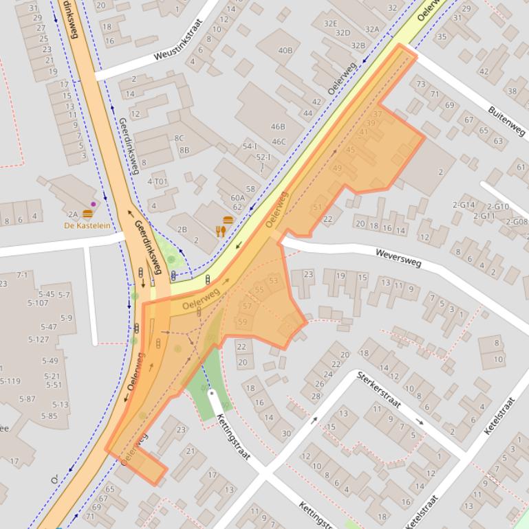 Kaart van postcodegebied 7555GK.