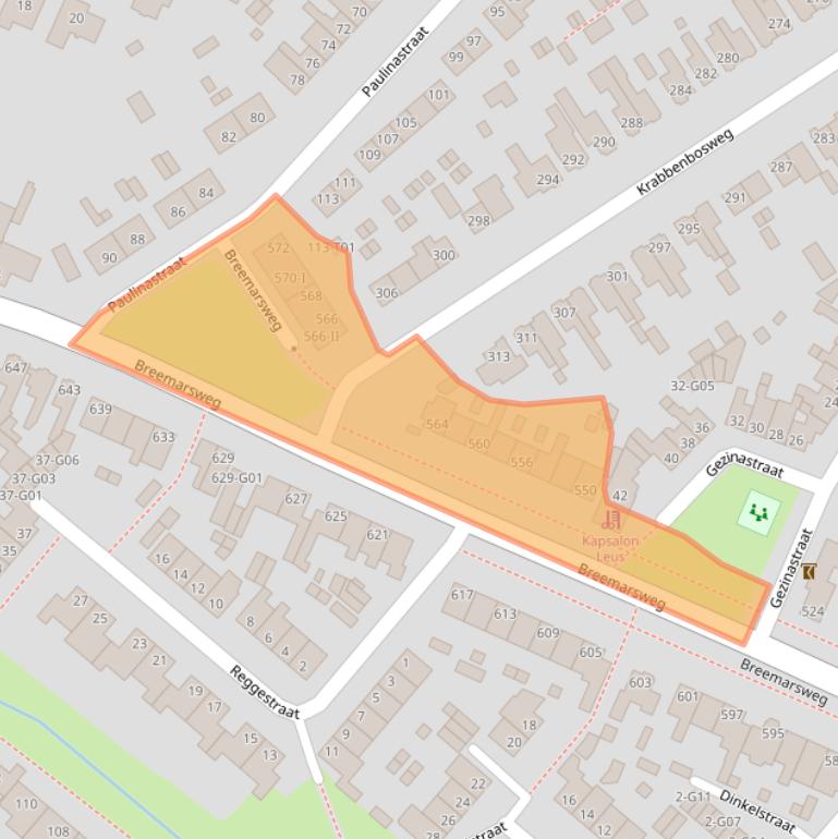 Kaart van postcodegebied 7555KH.