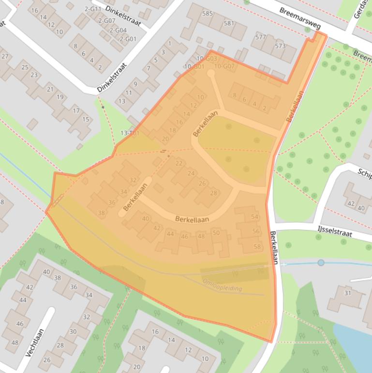 Kaart van postcodegebied 7555KP.