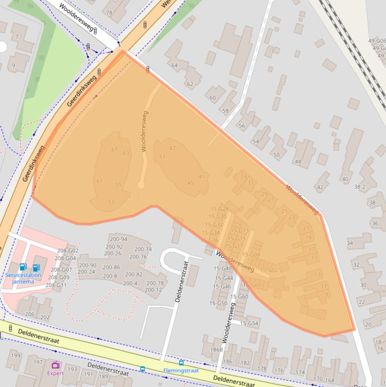 Kaart van postcodegebied 7555LH.