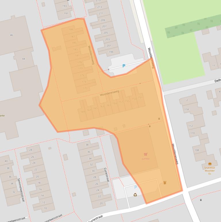 Kaart van postcodegebied 7555LL.