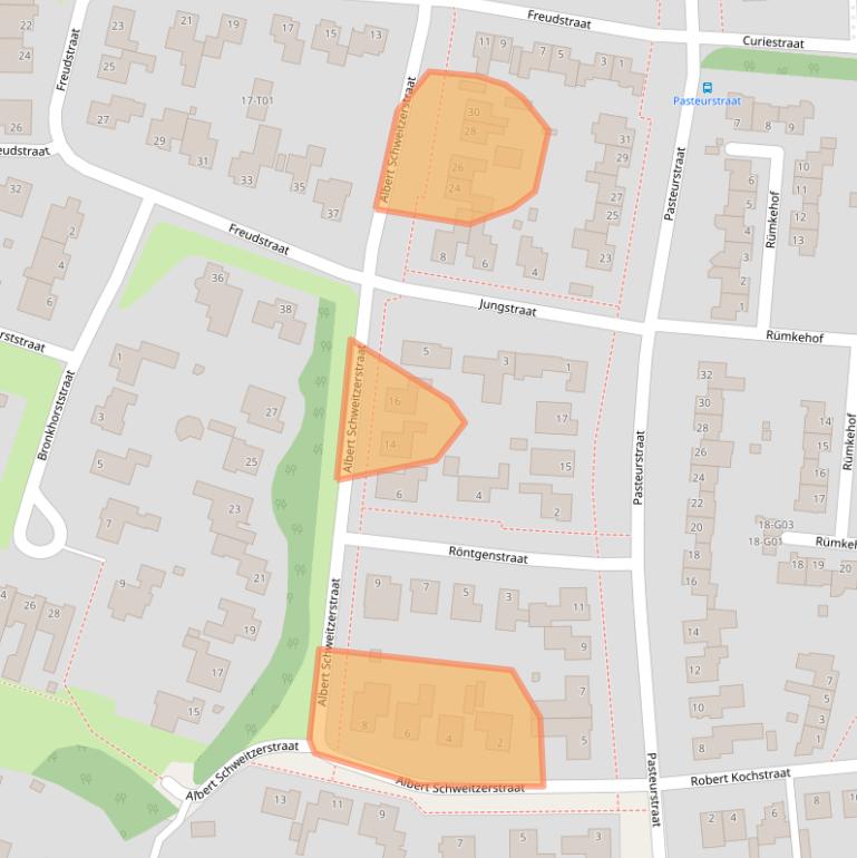 Kaart van postcodegebied 7555MB.
