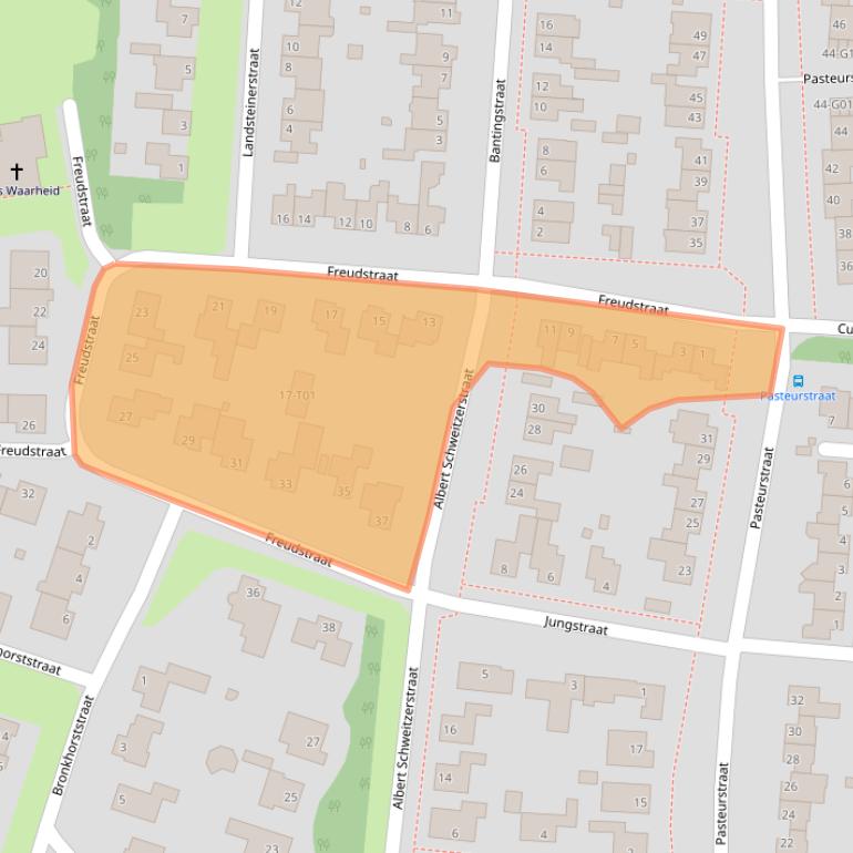 Kaart van postcodegebied 7555MG.