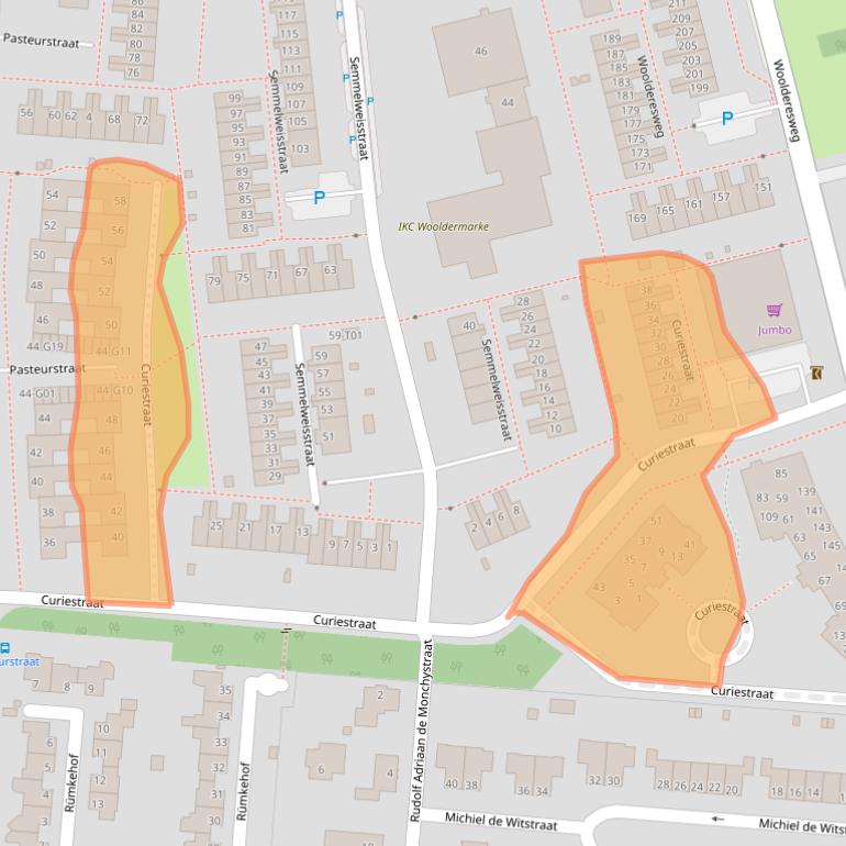 Kaart van postcodegebied 7555NA.