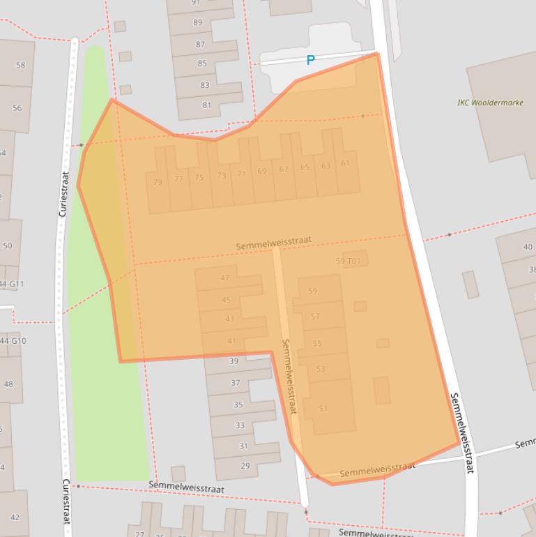 Kaart van postcodegebied 7555NR.