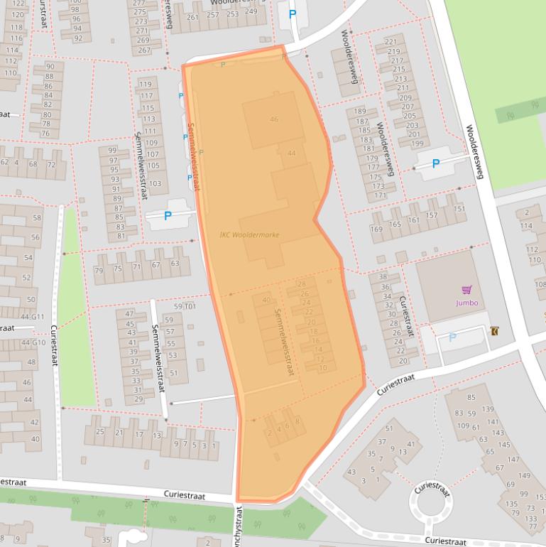 Kaart van postcodegebied 7555NT.