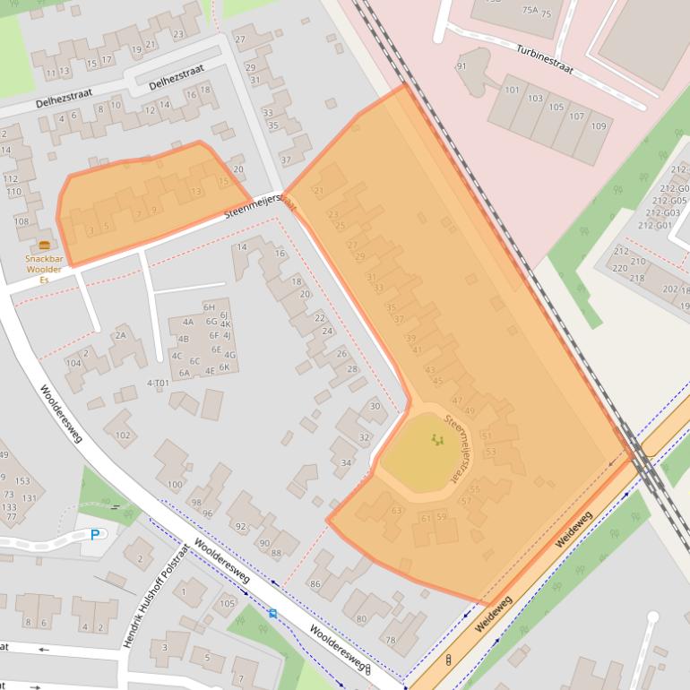 Kaart van postcodegebied 7555NV.