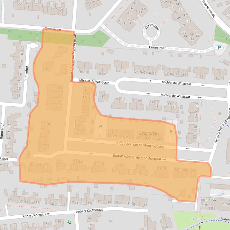 Kaart van postcodegebied 7555NZ.
