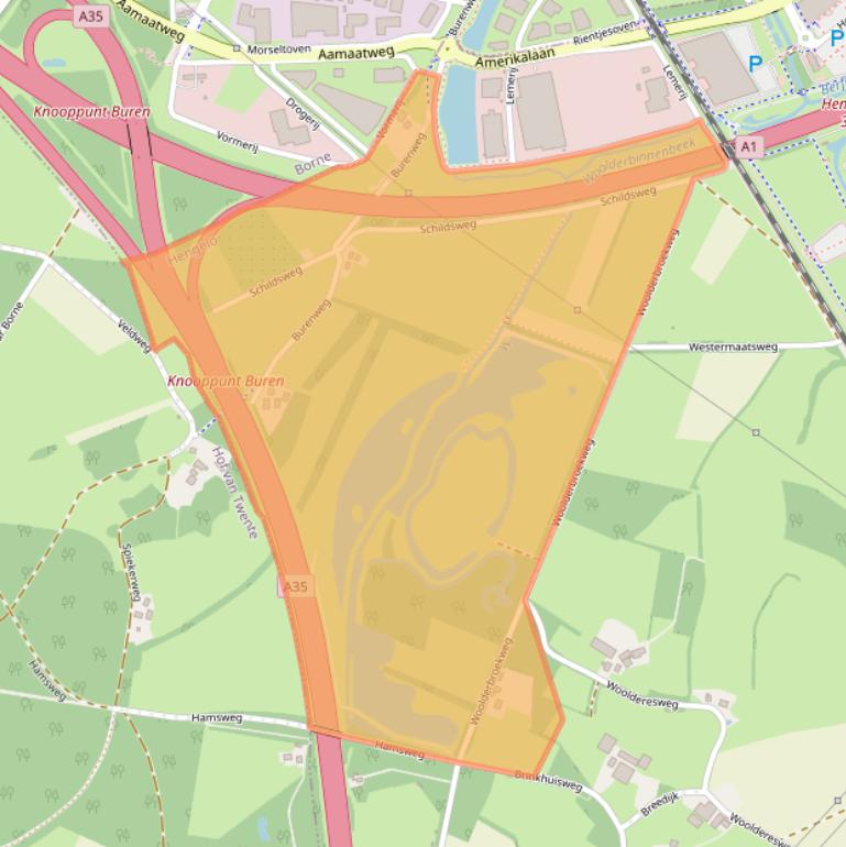 Kaart van postcodegebied 7555PV.