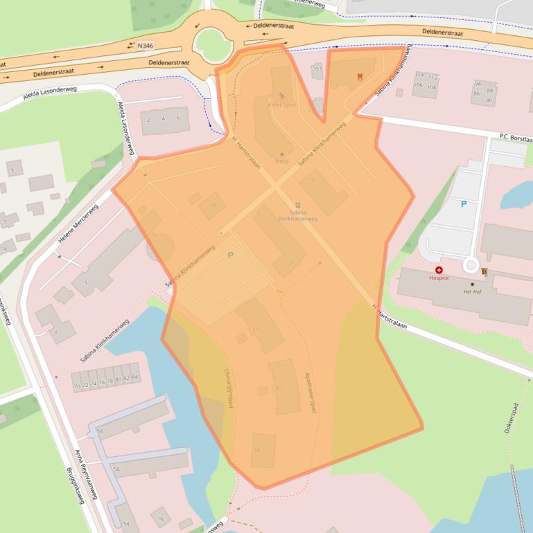 Kaart van postcodegebied 7555SK.