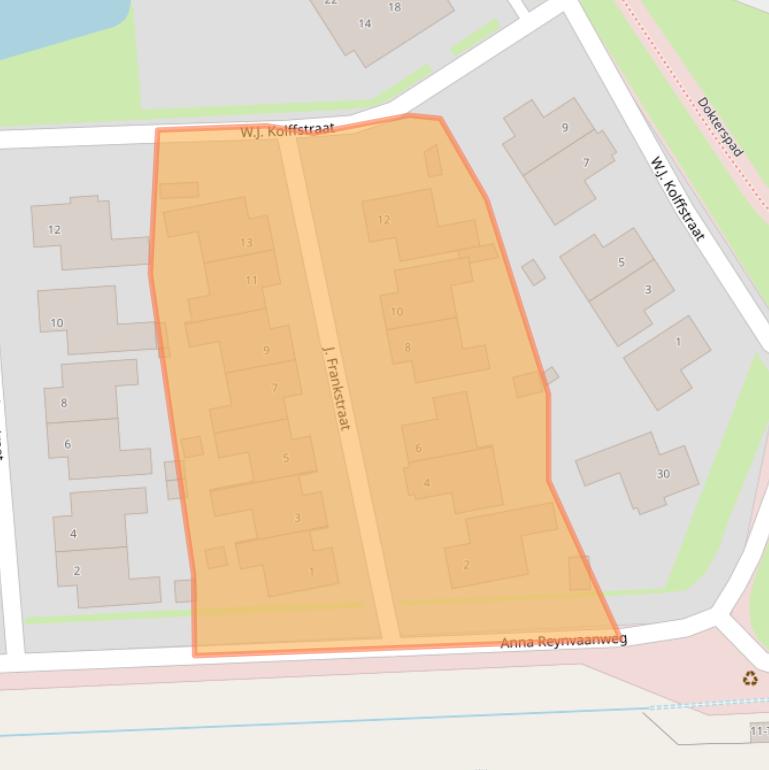 Kaart van postcodegebied 7555SP.