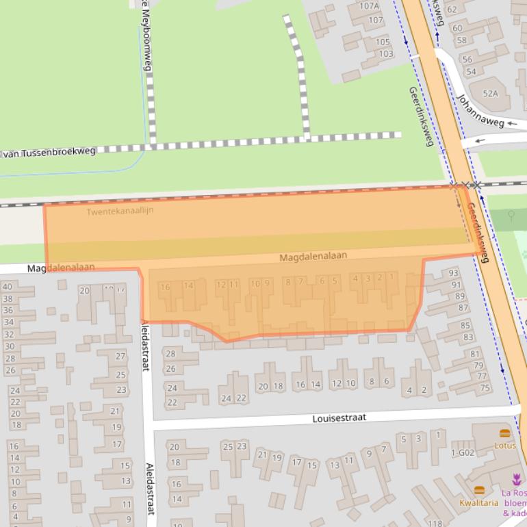 Kaart van postcodegebied 7555TA.