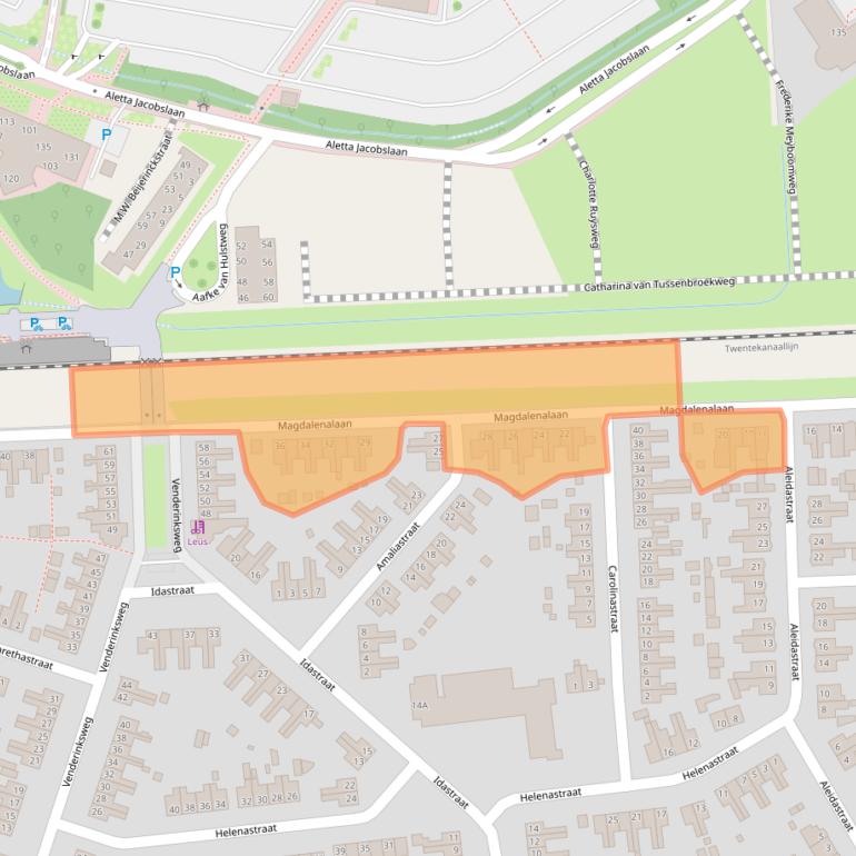 Kaart van postcodegebied 7555TB.