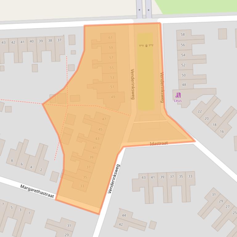 Kaart van postcodegebied 7555VB.