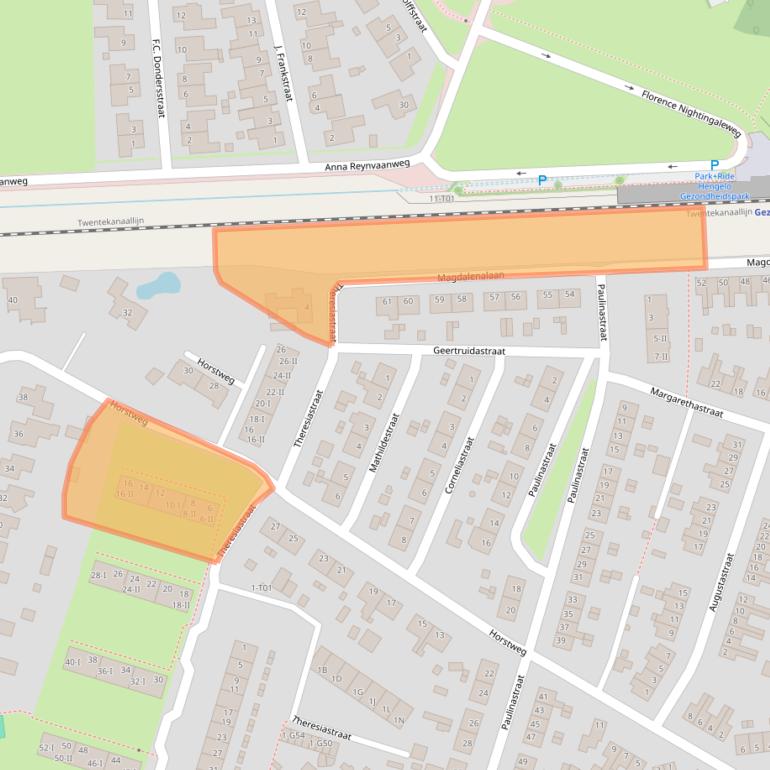 Kaart van postcodegebied 7555VJ.