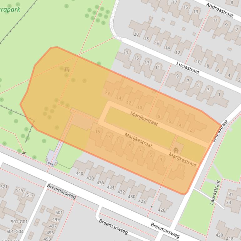 Kaart van postcodegebied 7555VX.