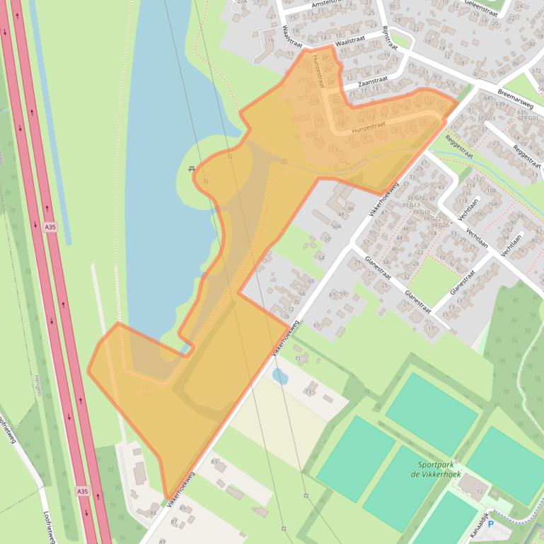 Kaart van postcodegebied 7555WB.