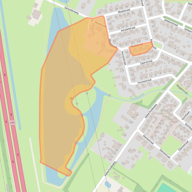 Kaart van postcodegebied 7555WD.