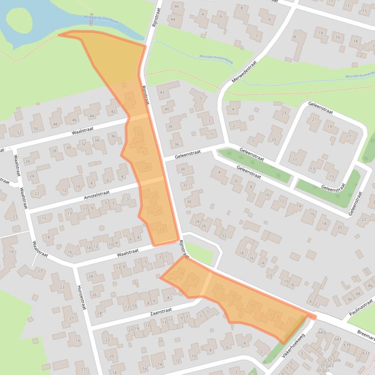 Kaart van postcodegebied 7555WJ.